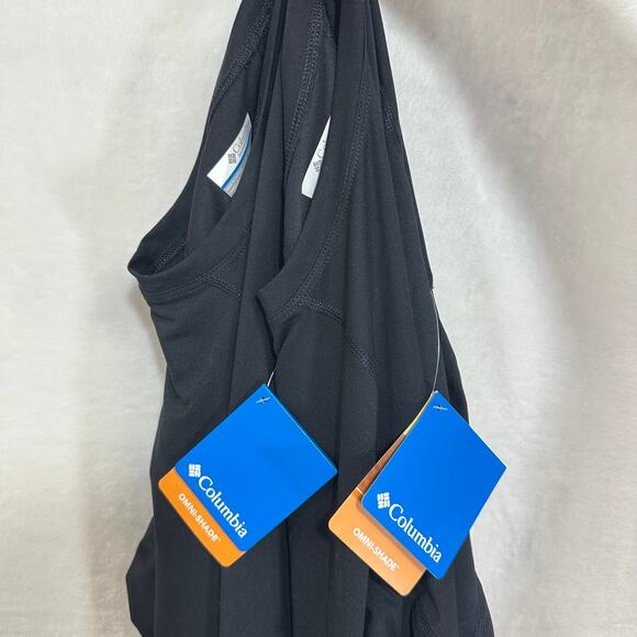 NWT Columbia Set/2 XXL Women's Omni-Shade Black Moisture Wick Long Sleeve Shirt - Picture 2 of 12